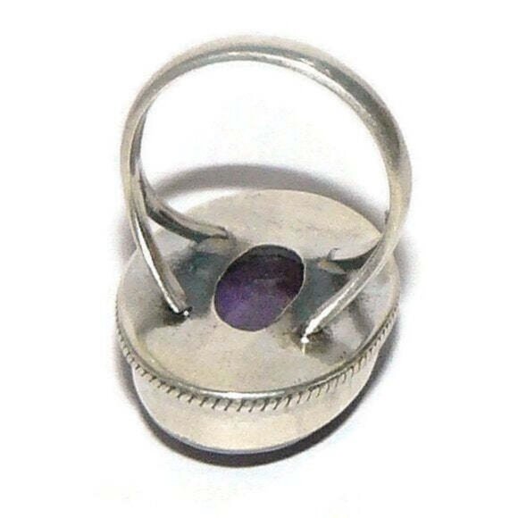 Amethyst Sterling Silver Ring Size 8 - Picture 8 of 8